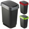 Rotho Twist Afvalbak - 10L - 24,8x18,1x33cm - Donkergrijs