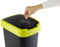 Rotho Twist - Afvalbak 10L met klapdeksel - Recycling afvalverzamelaar - BPA-vrij - Zwart/Limoengroen