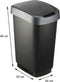 Rotho Twist Afvalbak - 25L - 47cm - Antraciet