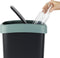 Rotho Twist Swing - Afvalbak 10L met klapdeksel - Recycling afvalverzamelaar - BPA-vrij - Zwart/Donkergroen