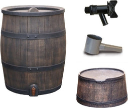 Roto 240 liter Bruin Voordeelset - Regenton - Complete Set - Voet - Vulautomaat - Kraan