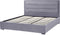 ROUEN - Bed met opbergruimte - Donkergrijs - 180 x 200 cm - Fluweel