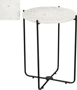 Mica Decorations Bijzettafel Armando - 35x35x45 cm - Marmer - Gebroken Wit