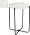 Mica Decorations Bijzettafel Armando - 35x35x45 cm - Marmer - Gebroken Wit