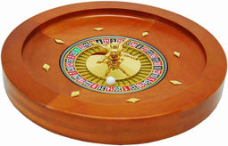 Roulette bak 36 cm mahonie hout/metaal