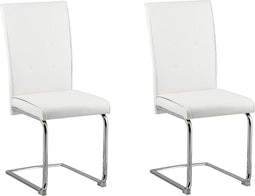 ROVARD - Eetkamerstoel set van 2 - Wit - Kunstleer