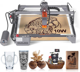 10W Laser Graveermachine - 40x40cm Graveergebied - Grijze Laser Cutter