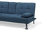 ROXEN - Slaapbank 3-zits - Blauw - Polyester