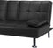ROXEN - Slaapbank 3-zits - Zwart - Kunstleer