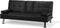 ROXEN - Slaapbank 3-zits - Zwart - Kunstleer