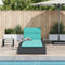 vidaXL - Ligbed - met - zwevend - kussen - poly - rattan - zwart