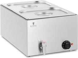 Royal Catering - Bain Marie - 600 W - 2 GN 1/2 - Aftapkraan