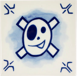 Royal Delft Schiffmacher tegel Skull