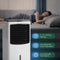 Royalty Line 4-in 1 Aircooler - Mobiele Luchtkoeler zonder Afvoer - Ventilator - Luchtzuiveraar - 75 Watt - 8L - Met Afstandsbediening, Timer en Koelelementen - Wit