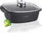 Royalty Line® ACR34M Braadpan Inductie - 6.5 Liter / Ø 34 cm Braadslede - Pan Voor Alle Warmtebronnen - Antiaanbaklaag - Oven Vrij - Pannen Met Aromaknop - Zwart