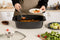Royalty Line® ACR34M Braadpan Inductie - 6.5 Liter / Ø 34 cm Braadslede - Pan Voor Alle Warmtebronnen - Antiaanbaklaag - Oven Vrij - Pannen Met Aromaknop - Zwart