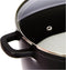 Royalty Line® AD24M Soeppan Inductie - Ø 24 cm / 7 Liter Braadpan - Kookpan Met Glazen Deksel - Pan Voor Alle Warmtebronnen - Antiaanbaklaag - Zwart