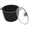 Royalty Line® AD24M Soeppan Inductie - Ø 24 cm / 7 Liter Braadpan - Kookpan Met Glazen Deksel - Pan Voor Alle Warmtebronnen - Antiaanbaklaag - Zwart