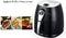 Royalty Line Airfryer - 1400W - 3 Liter - 1000gr - Heteluchtfriteuse - Extra knapperig resultaat zonder olie - Zwart