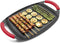 Royalty Line® ATG47M Grillplaat Inductie - 29 x 47 cm Plancha - Grillpan Inductie Voor Alle Warmtebronnen - Oven Vrij - Met Afneembare Handvatten - Zwart