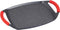 Royalty Line® ATG47M Grillplaat Inductie - 29 x 47 cm Plancha - Grillpan Inductie Voor Alle Warmtebronnen - Oven Vrij - Met Afneembare Handvatten - Zwart
