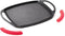 Royalty Line® ATG47M Grillplaat Inductie - 29 x 47 cm Plancha - Grillpan Inductie Voor Alle Warmtebronnen - Oven Vrij - Met Afneembare Handvatten - Zwart