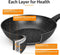 Royalty Line® BW28M Wokpan Inductie - Ø 28 cm / 3.7 Liter - Wokpannen Voor Alle Warmtebronnen - Antiaanbaklaag - Wok met Deksel - Zwart