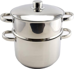 Royalty Line® C14L Stoompan Inductie - 14 Liter / Ø 28 cm - Groot Soeppan Inductie Voor Alle Warmtebronnen - RVS Deksel met Couscous Pan - RVS