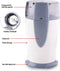 Royalty Line® CG150 Elektrische koffiemolen - One touch Bediening - 50gr. Koffiemolen Electrisch - Kruide,molen - Coffee Grinder - 150W - Wit