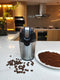 Royalty Line® CGE200 Elektrische Koffiemolen - 200W - Koffiebonen Maler - 70gr Bonenmaler met RVS Messen - BPA Vrij Coffee Grinder - Kruidenmolen Voor Kruiden, Noten & Specerijen - RVS / Zwart