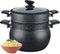 Royalty Line® CP6L Stoompan Inductie - 6 Liter / Ø20 cm Couscous Pan - Rijst en Groentestomer - Soeppan Inductie Voor Alle Warmtebronnen - Couscoussier - Zwart