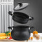 Royalty Line® CP6L Stoompan Inductie - 6 Liter / Ø20 cm Couscous Pan - Rijst en Groentestomer - Soeppan Inductie Voor Alle Warmtebronnen - Couscoussier - Zwart