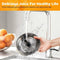 Royalty Line® CPE85 Citruspers Electrisch - Sinaasappelpers Elektrisch - Citrusjuicer Met 2 Perskegels - Citroenpers - RVS / Zwart