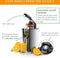 Royalty Line® CPE85 Citruspers Electrisch - Sinaasappelpers Elektrisch - Citrusjuicer Met 2 Perskegels - Citroenpers - RVS / Zwart