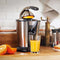 Royalty Line® CPE85 Citruspers Electrisch - Sinaasappelpers Elektrisch - Citrusjuicer Met 2 Perskegels - Citroenpers - RVS / Zwart