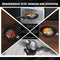 Royalty Line Inductie Pannenset - Luxe 14-delige Pannenset Marmeren Coating - Pannen Met Afneembare Handvaten - Oven-Ready - PFAS-Vrij - Voor Alle Warmtebronnen - Afneembare Koudgrepen - Antiaanbaklaag - Koekenpan Met Glazen Deksels - Rood/Zwart