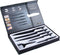 Royalty Line® MB5 Messenset - 6 Delig RVS Messensets - Dunschiller - Koksmessen Set - Keuken Messenset - Keukenset - Broodmes - Vleesmes - Schilmes - Antiaanbaklaag - Zwart