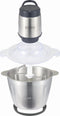 Royalty Line® MCE600 Elektrische Hakmolen - Groentesnijder - 3 Liter Kom XL - Chopper - RVS - 2 Snelheden - 600W - Foodprocessor Met RVS Kom - Mandoline - Hakmolen Elektrisch - RVS