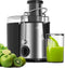 Royalty Line® PJ19001 Juicer - Sapcentrifuge voor Groenten & Fruit - Met 450ml Sapbeker en 1500ml Pulpreservoir - 3 Snelheden - 700W - RVS