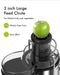 Royalty Line® PJ19001 Juicer - Sapcentrifuge voor Groenten & Fruit - Met 450ml Sapbeker en 1500ml Pulpreservoir - 3 Snelheden - 700W - RVS