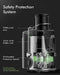 Royalty Line® PJ19001 Juicer - Sapcentrifuge voor Groenten & Fruit - Met 450ml Sapbeker en 1500ml Pulpreservoir - 3 Snelheden - 700W - RVS