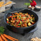 Royalty Line® PP18214 Elektrische Hapjespan met Deksel - Ø42cm Partypan XXL - 1500W Elektrische Pan Men Antiaanbaklaag - Snackpan Met Regelbare Warmteniveaus - Zwart