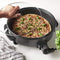Royalty Line® PP18214 Elektrische Hapjespan met Deksel - Ø42cm Partypan XXL - 1500W Elektrische Pan Men Antiaanbaklaag - Snackpan Met Regelbare Warmteniveaus - Zwart
