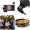 Royalty Line® PP18214 Elektrische Hapjespan met Deksel - Ø42cm Partypan XXL - 1500W Elektrische Pan Men Antiaanbaklaag - Snackpan Met Regelbare Warmteniveaus - Zwart