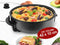 Royalty Line® PP18214 Elektrische Hapjespan met Deksel - Ø42cm Partypan XXL - 1500W Elektrische Pan Men Antiaanbaklaag - Snackpan Met Regelbare Warmteniveaus - Zwart