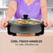 Royalty Line® PP18214 Elektrische Hapjespan met Deksel - Ø42cm Partypan XXL - 1500W Elektrische Pan Men Antiaanbaklaag - Snackpan Met Regelbare Warmteniveaus - Zwart