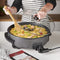 Royalty Line® PP18215 Elektrische Hapjespan XXL - 1500W - Ø42cm - Partypan - Elektrische Pan Met Glazen Deksel en Anti-Aanbaklaag - 5 Regelbare Warmteniveaus - Zwart