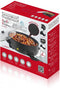 Royalty Line® PP18215 Elektrische Hapjespan XXL - 1500W - Ø42cm - Partypan - Elektrische Pan Met Glazen Deksel en Anti-Aanbaklaag - 5 Regelbare Warmteniveaus - Zwart