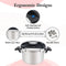 Royalty Line® PS4L Snelkookpan Inductie - 4 Liter / Ø 24cm - Snelkookpannen Voor Alle Warmtebronnen - Pressure Cooker - Instant koken - Eenhandig Mechanisme - RVS