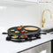 Royalty Line Raclette - Gourmetstel - Gourmetset - Grill Party Gourmetstellen - 1200W - Gourmet Speciaal Crêpegedeelte Met Anti-Aanbaklaag - Oval Grill - Gourmetstel 8 Personen - Zwart
